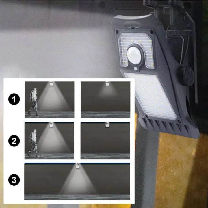 Rynx | Large Solar LED Outdoor Lamp – With Clip & Motion Sensor