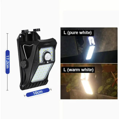 Rynx | Large Solar LED Outdoor Lamp – With Clip & Motion Sensor