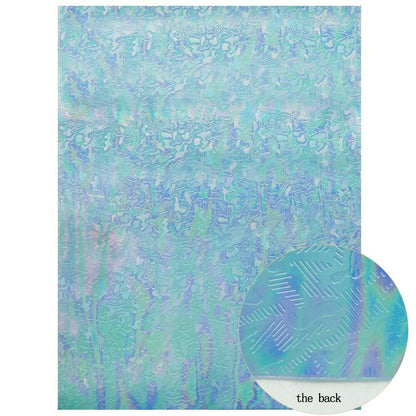 Rynx | Irisdente Blue Snake Glossy Fabric for Creative Crafting
