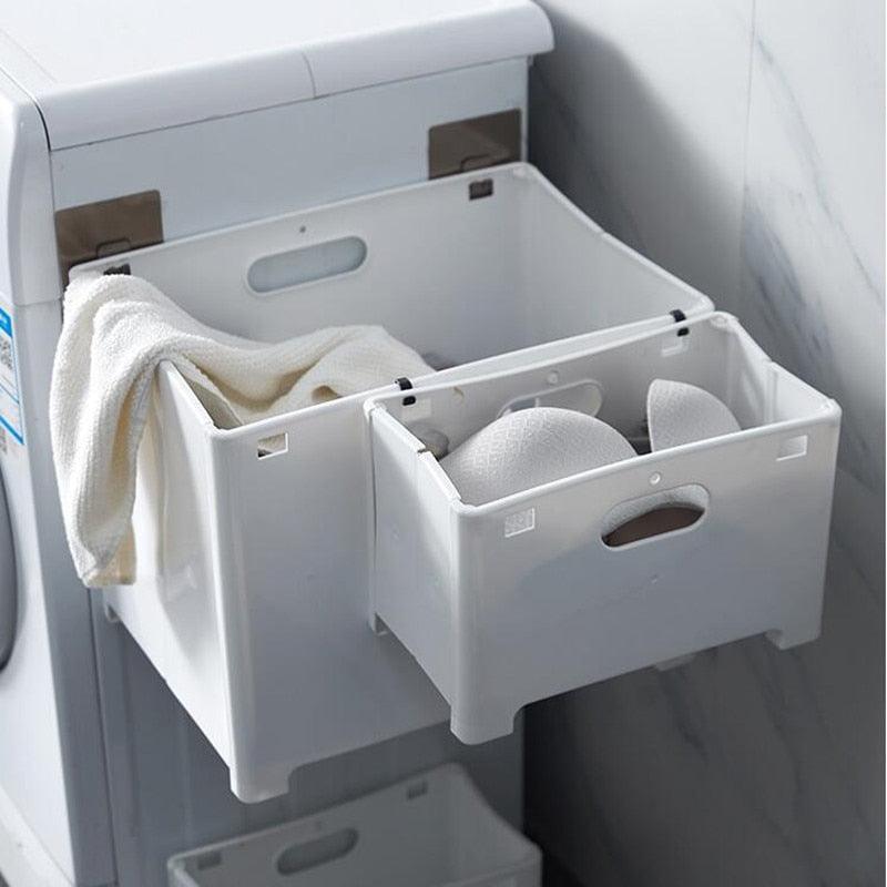 Rynx | Stylish Wall Mounted Folding Laundry Basket: The Ultimate Space Saving Organizer