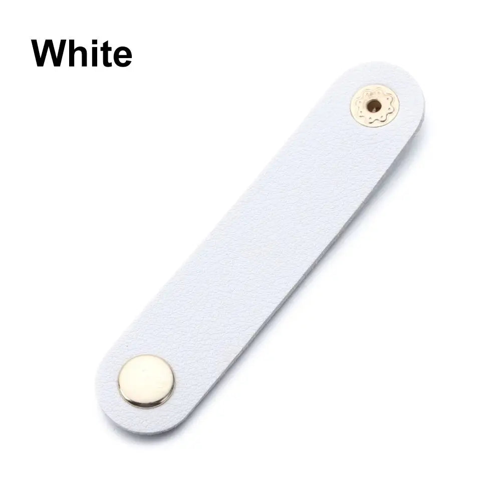Rynx | Leather Charger Protector Desktop Storage Clips – Cable Winder Tie – Cable Management Cord Organizer – Earphone Accessories