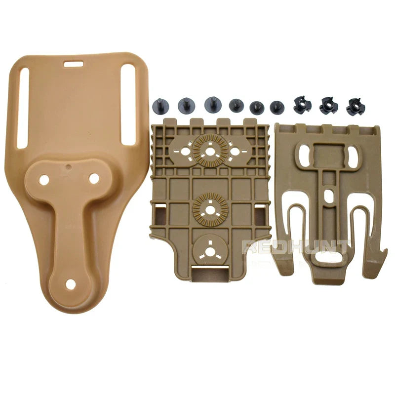 Rynx | Tactical Holster for Airsoft - Drop Adapter Belt Holster with Short SOG Clip Mount, Waist Hanging Board for 2-Inch Belts
