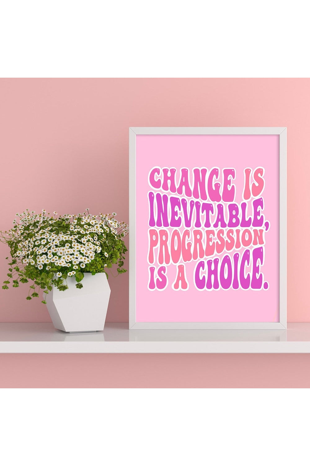 Rynx | Pink Abstract Canvas Poster