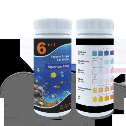 Rynx | Premium 6-in-1 Test Strips for Pools and Aquariums - Your Total Solution for Water Quality Detection!