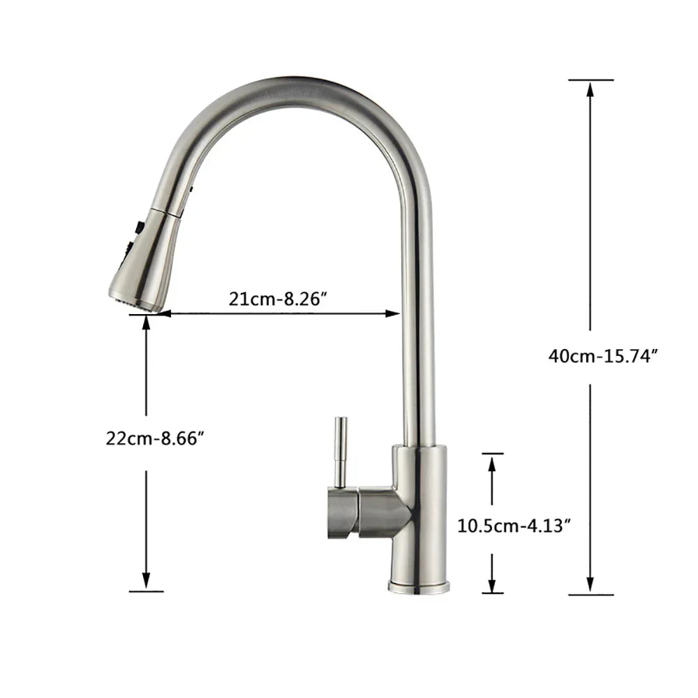 Rynx | AquaFlex – Flexible Kitchen Faucet with Pull-out Spray Head