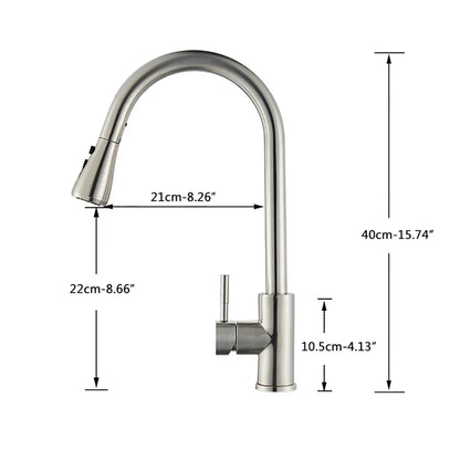 Rynx | AquaFlex – Flexible Kitchen Faucet with Pull-out Spray Head