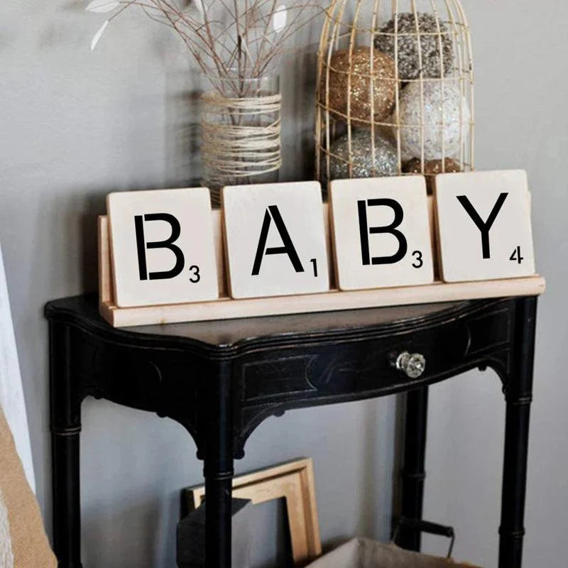 Rynx | 26-piece versatile alphabet stencil set for creative crafting projects and home decor
