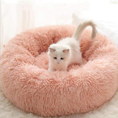 Rynx | PawNest Calming Donut Cat Bed | Round Plush Nest | Stress-Reducing & Cozy | Perfect for Cats & Small Dogs
