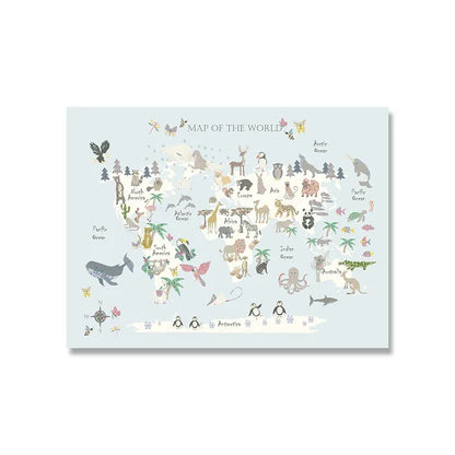 Rynx | World map canvas poster