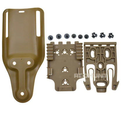 Rynx | Tactical Holster for Airsoft - Drop Adapter Belt Holster with Short SOG Clip Mount, Waist Hanging Board for 2-Inch Belts