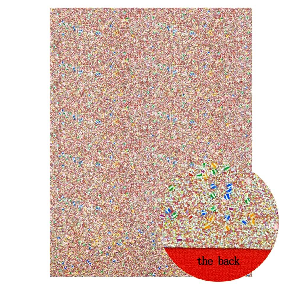 Rynx | Shiny Red Chunky Glitter Craft Fabric Sheets - A4 Size for DIY Projects