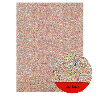 Rynx | Shiny Red Chunky Glitter Craft Fabric Sheets - A4 Size for DIY Projects