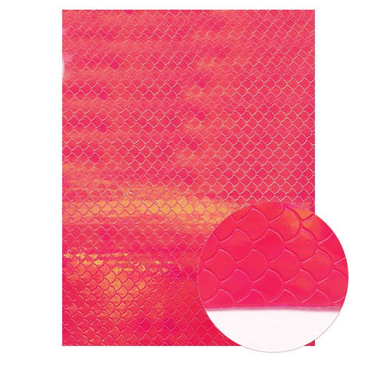 Rynx | Shiny Red Chunky Glitter Craft Fabric Sheets - A4 Size for DIY Projects