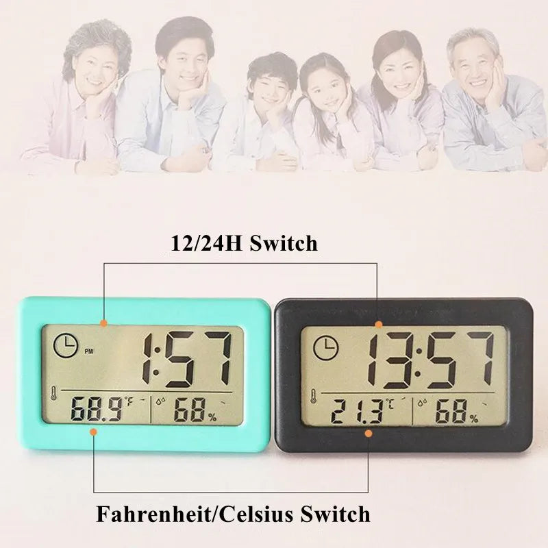 Rynx | Mini Digital Clock Temperature Humidity - Portable Table Clock