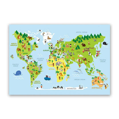 Rynx | World map canvas poster