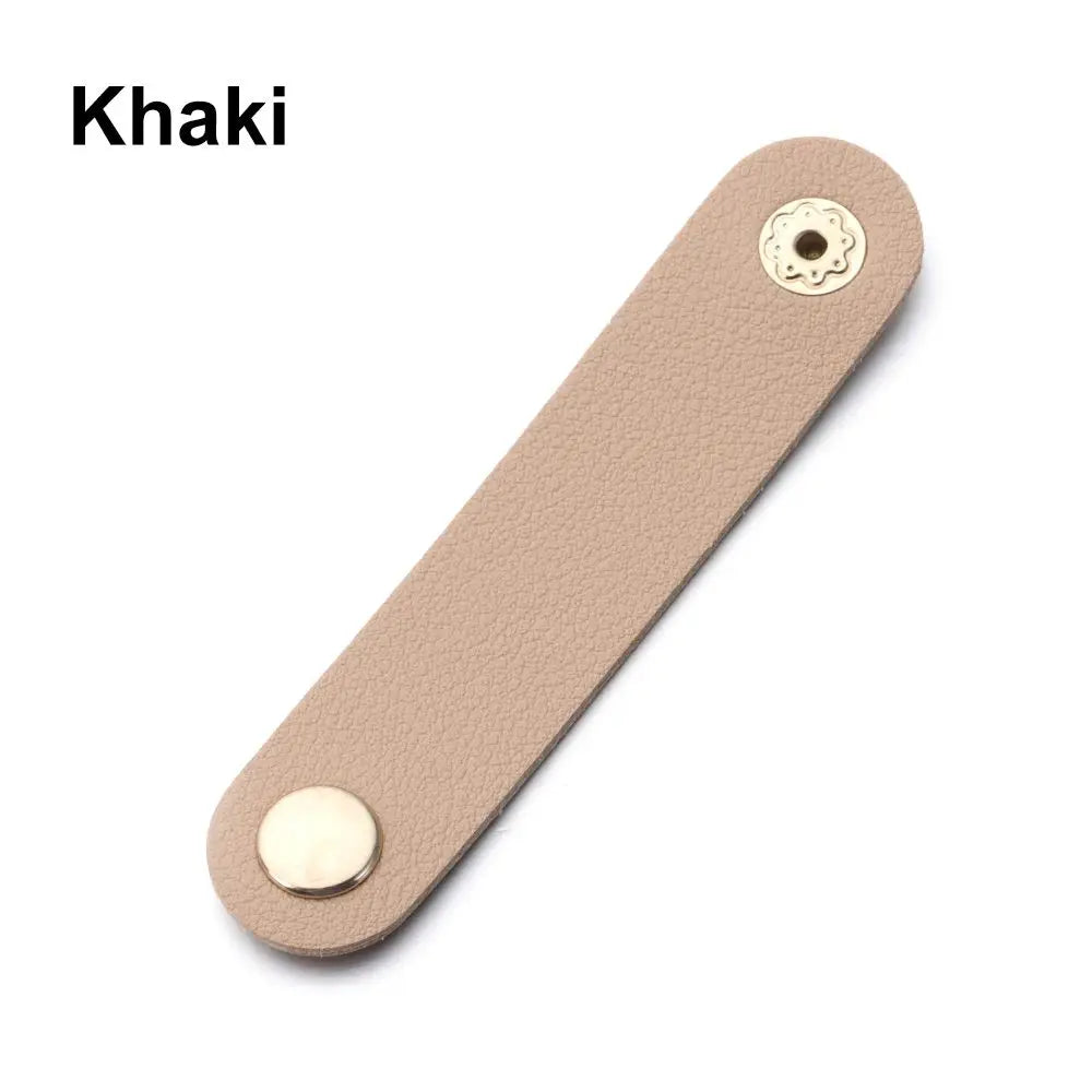 Rynx | Leather Charger Protector Desktop Storage Clips – Cable Winder Tie – Cable Management Cord Organizer – Earphone Accessories