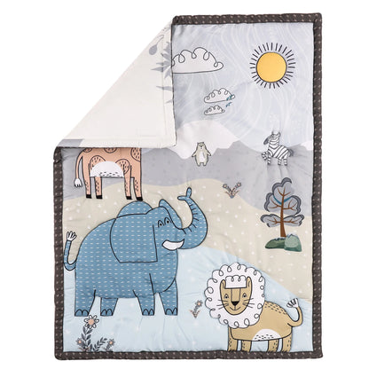 Rynx | Jungle Design Baby Bedding Set for Boys - Blanket, Crib Sheet