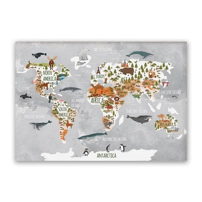 Rynx | World map canvas poster