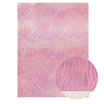 Rynx | Sparkling Pink Holographic Hard Glitter Fabric - Premium Crafting Delights