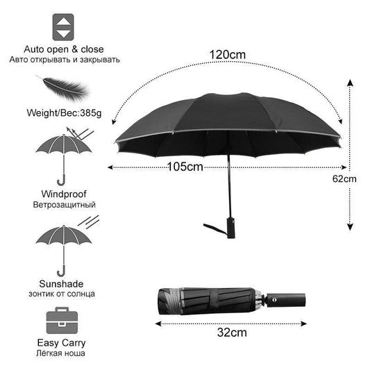 Rynx | Stylish 10-rib Compact Automatic Umbrella - Resilient and Trendy