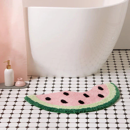 Rynx | Watermelon Bathroom Rug Fruit Rug Living Room Mat Toilet Kitchen Floor Mat Door Mat Soft Non-Slip Dorm Decor