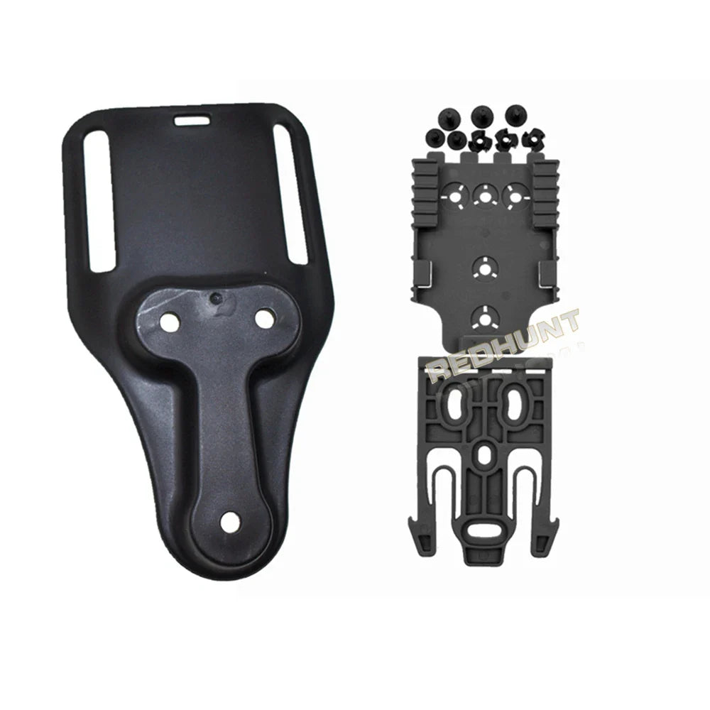 Rynx | Tactical Drop Leg Holster QLS 19/22 – Mid-Low Belt Universal Pistol Holster with Elastic Thigh Strap for Hunting