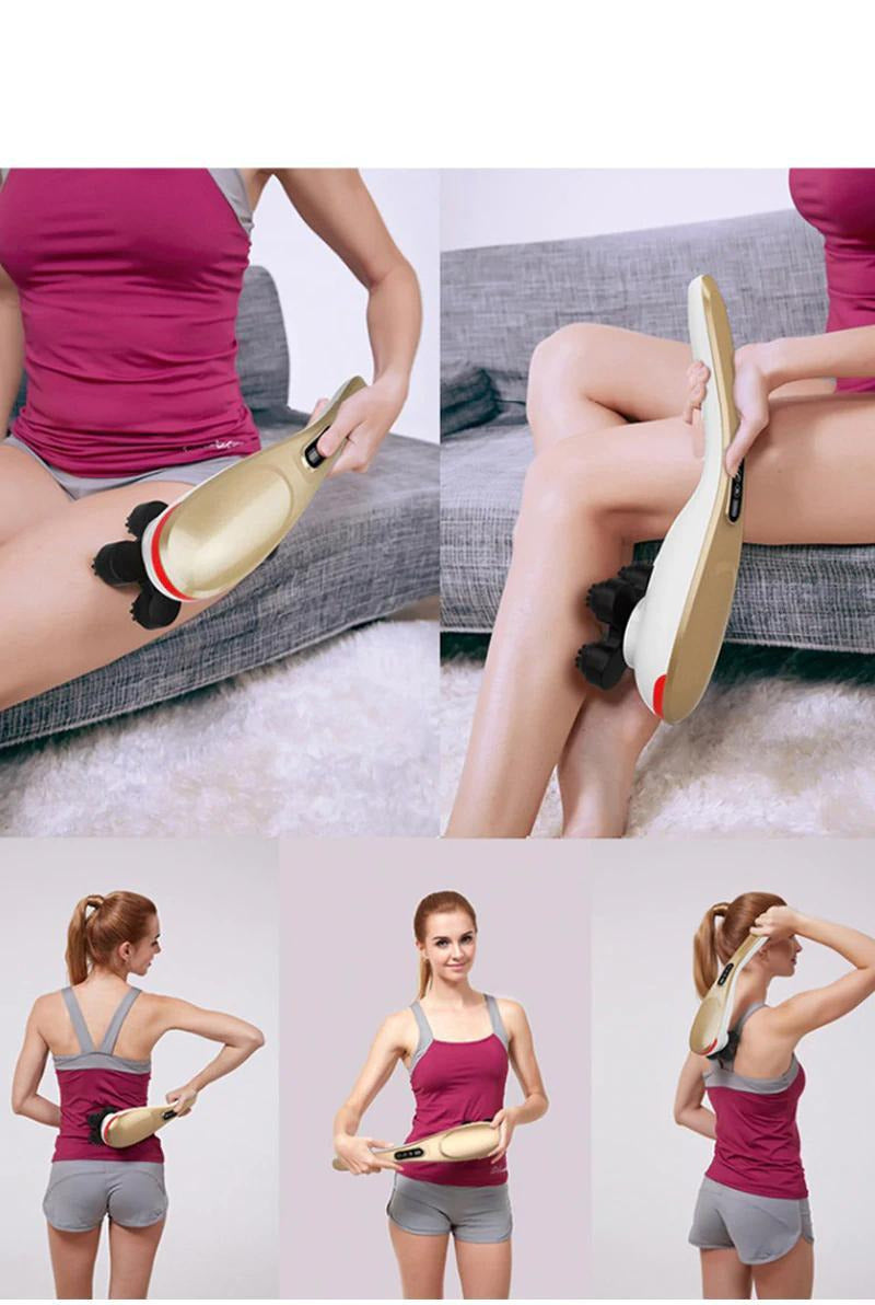 Rynx | Handheld Back Massager, Deep Tissue Back Muscle Foot Neck Shoulder Leg