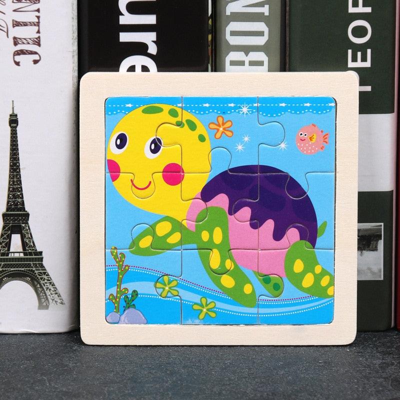 Rynx | Animal Adventure Wooden Tangram Puzzle Set - Creative Learning Toy for Children
