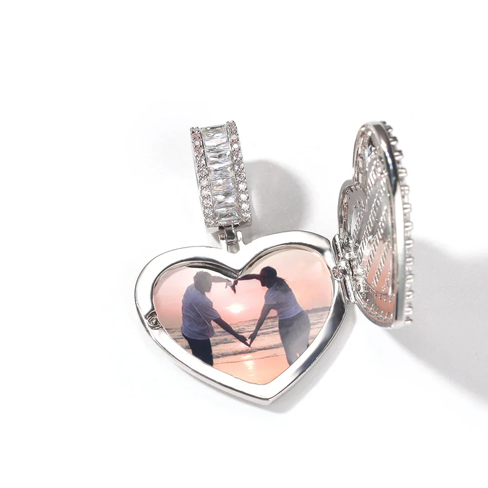 Rynx | THE BLING KING Large Heart-Shaped Photo Locket Pendant