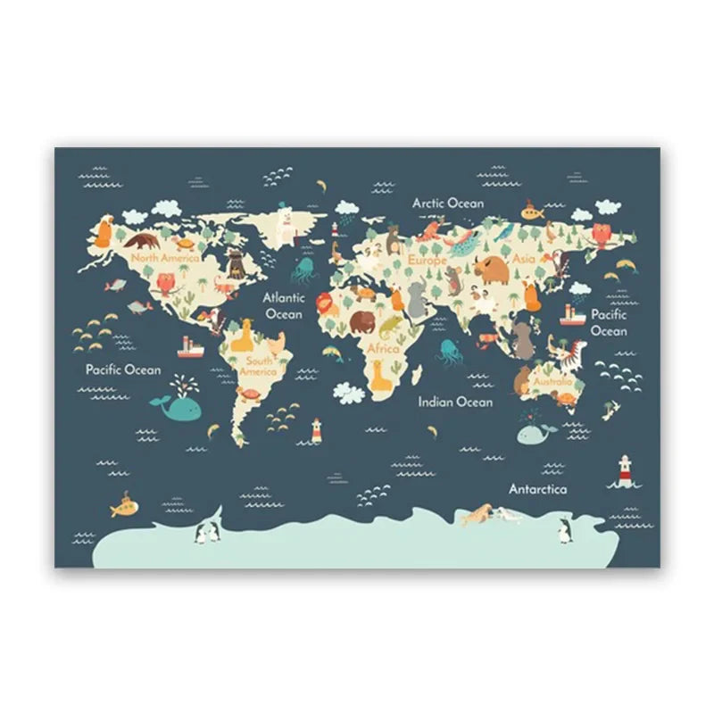 Rynx | World map canvas poster
