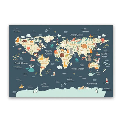Rynx | World map canvas poster