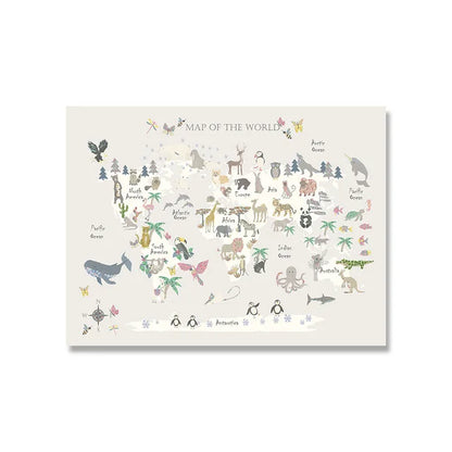 Rynx | World map canvas poster