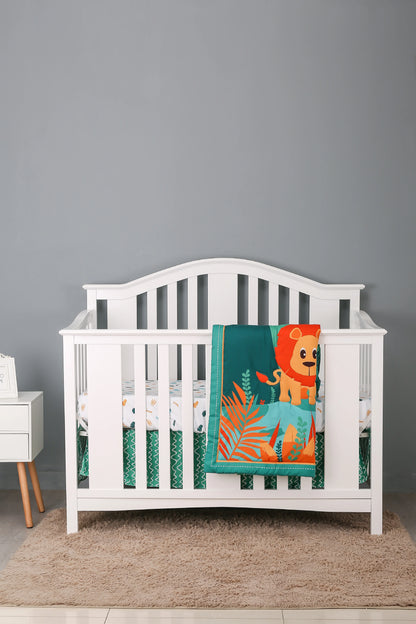 Rynx | Jungle Design Baby Bedding Set for Boys - Blanket, Crib Sheet