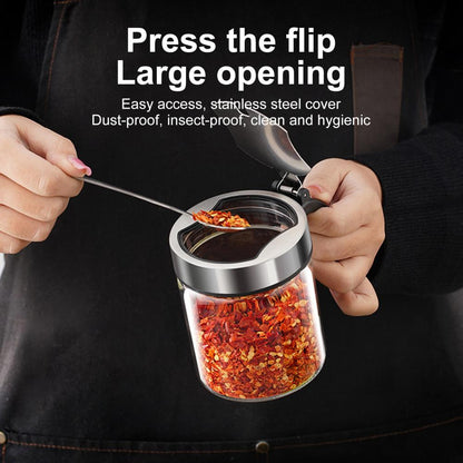 Rynx | Moisture Proof Elegant Glass Seasoning Storage Jar