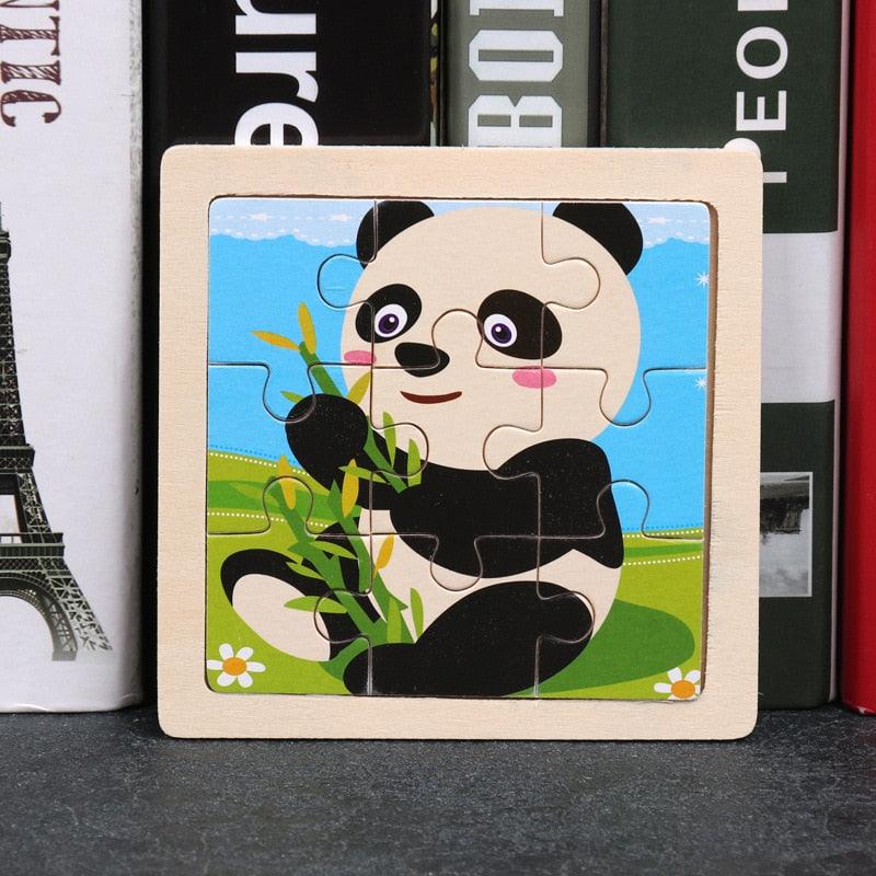 Rynx | Animal Adventure Wooden Tangram Puzzle Set - Creative Learning Toy for Children