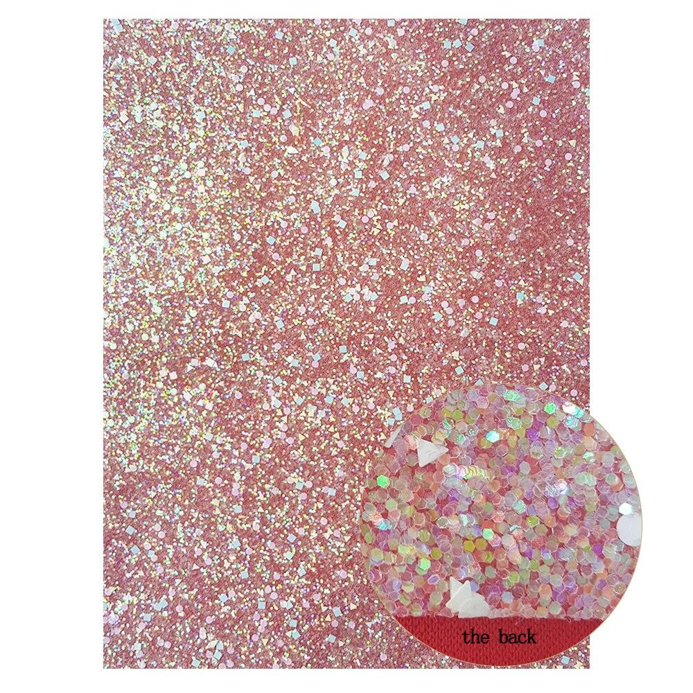 Rynx | Shiny Red Chunky Glitter Craft Fabric Sheets - A4 Size for DIY Projects