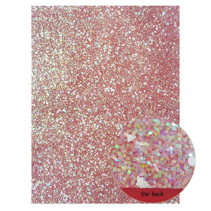 Rynx | Shiny Red Chunky Glitter Craft Fabric Sheets - A4 Size for DIY Projects
