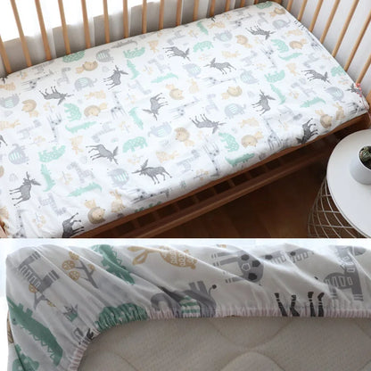 Rynx | Cotton Baby Bed Fitted Sheet Soft Mattress Cover