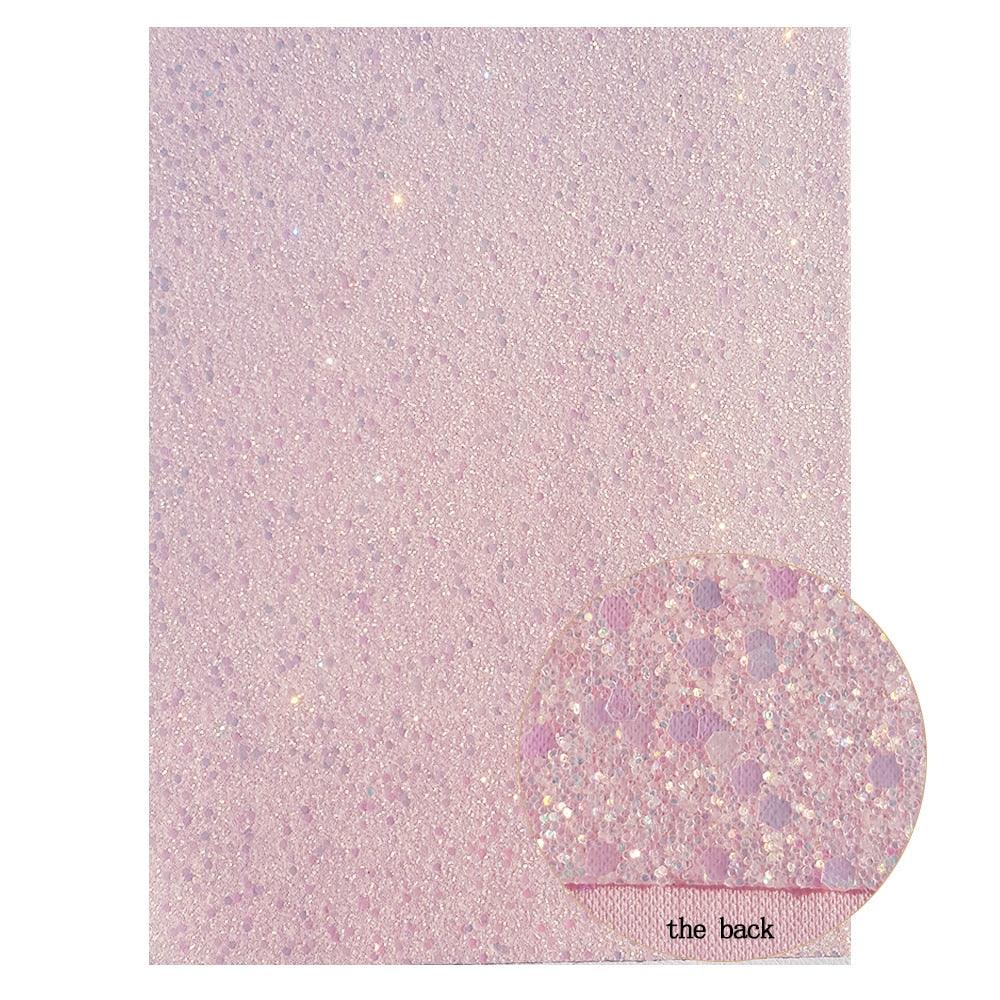 Rynx | Sparkling Pink Holographic Hard Glitter Fabric - Premium Crafting Delights