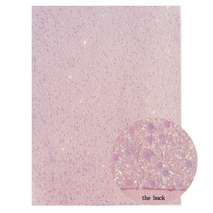 Rynx | Sparkling Pink Holographic Hard Glitter Fabric - Premium Crafting Delights