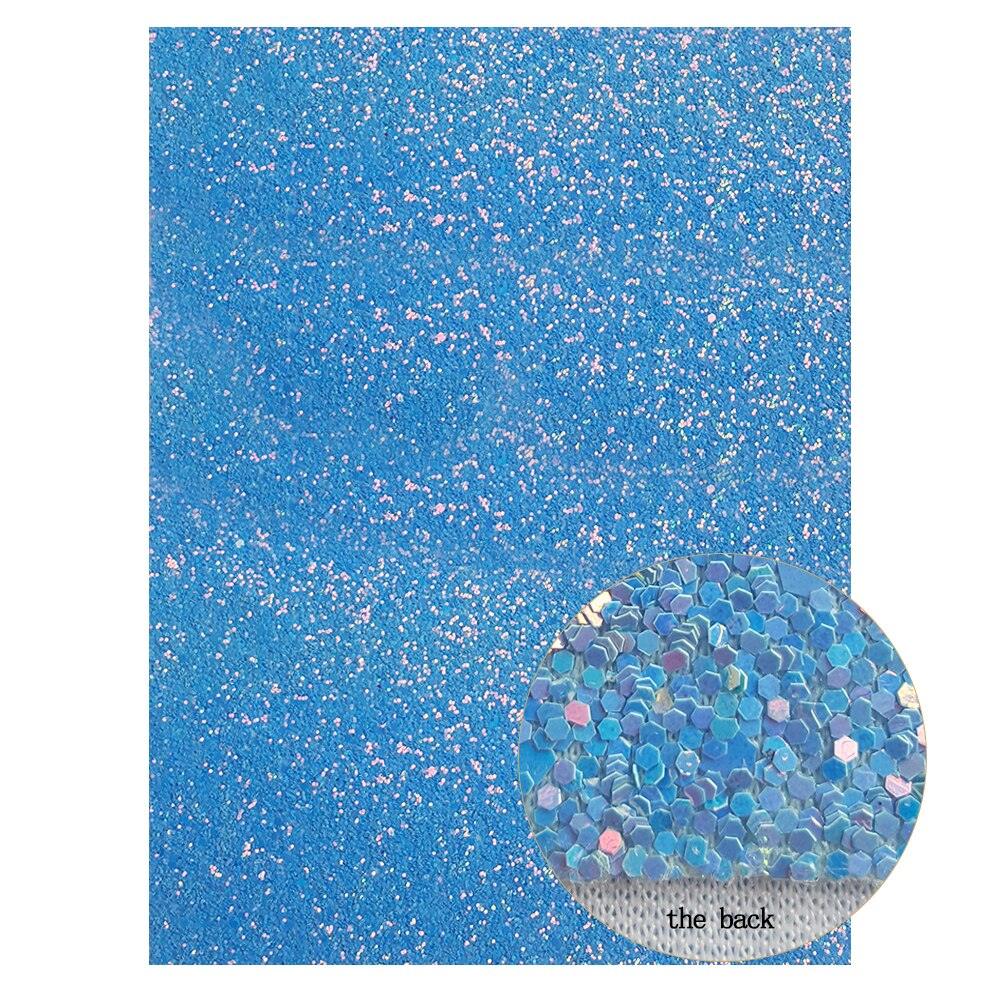 Rynx | Irisdente Blue Snake Glossy Fabric for Creative Crafting