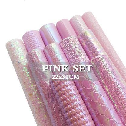 Rynx | Sparkling Pink Holographic Hard Glitter Fabric - Premium Crafting Delights
