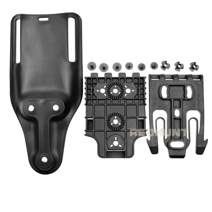 Rynx | Tactical Holster for Airsoft - Drop Adapter Belt Holster with Short SOG Clip Mount, Waist Hanging Board for 2-Inch Belts