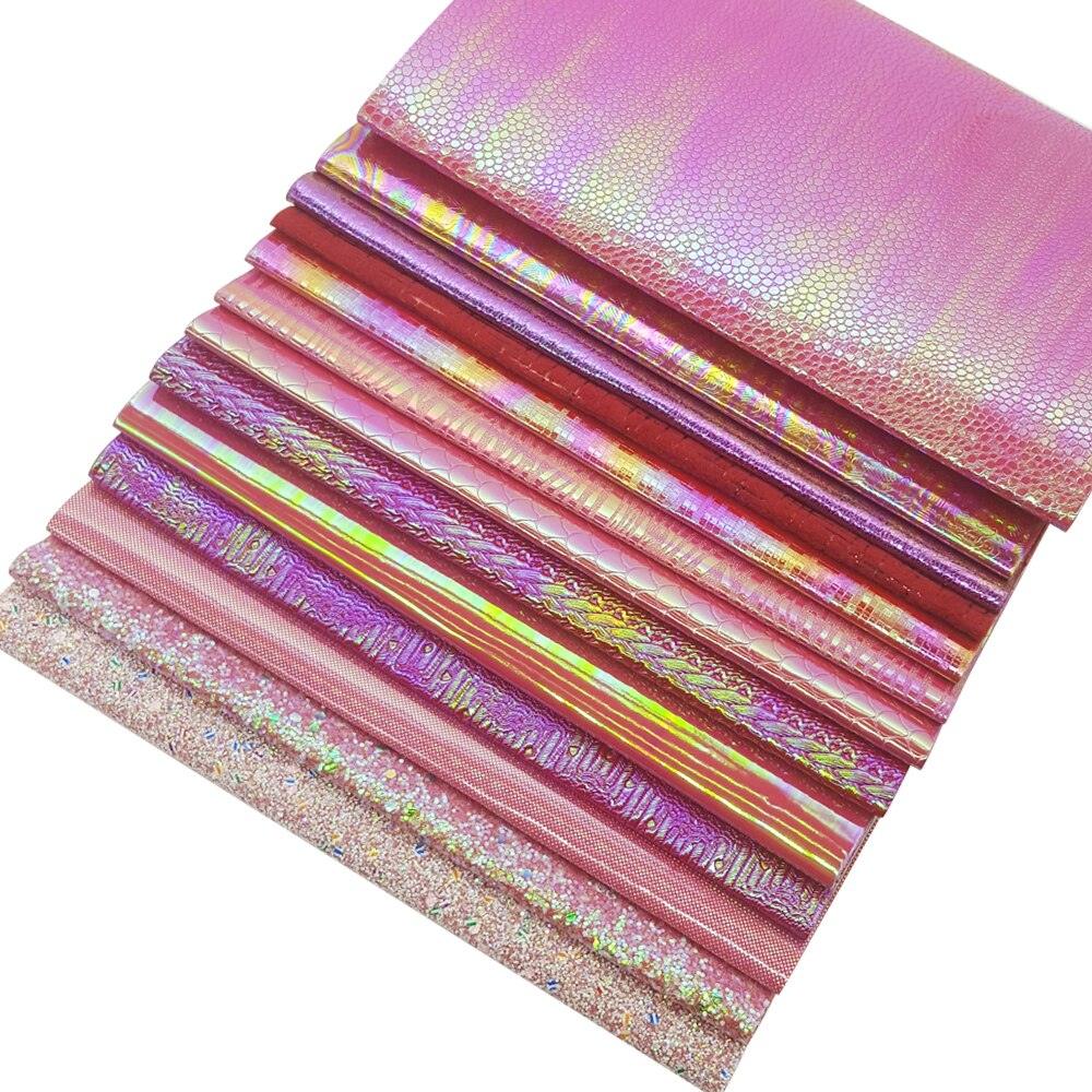 Rynx | Shiny Red Chunky Glitter Craft Fabric Sheets - A4 Size for DIY Projects