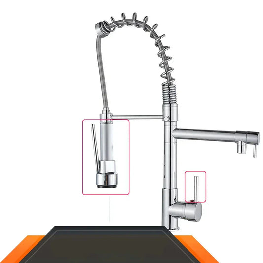RYNX | Streamflex – Kitchen Faucet With Pull-Out Spout And Dual Output