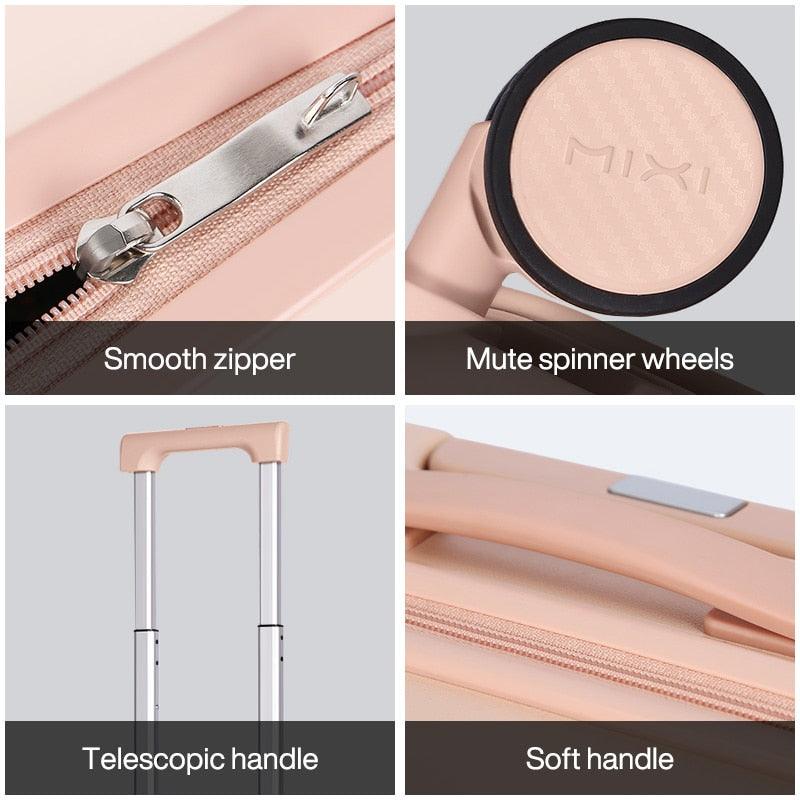 Rynx | Sleek and Stylish Women's Premium Patent Spinner Carry-On for Modern Travelers