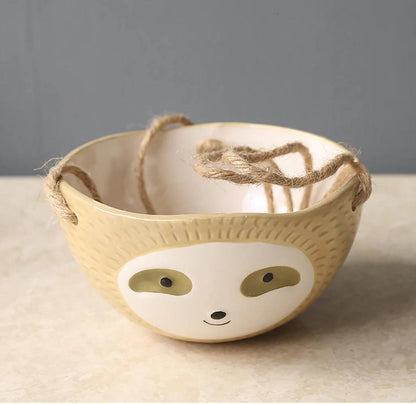 Rynx | ChillPaws Hanging Ceramic Planter for Succulents | Sloth Design | Stylish Decor for Home & Garden