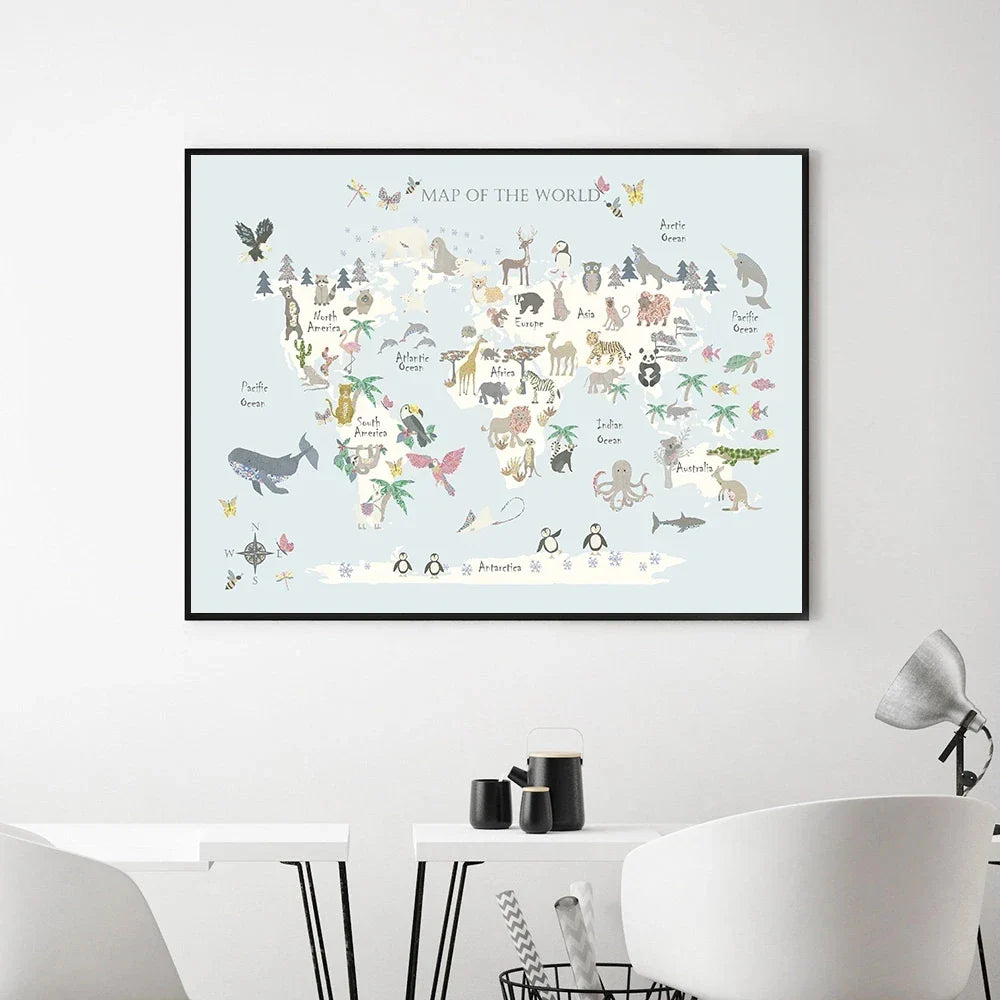 Rynx | World map canvas poster