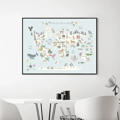 Rynx | World map canvas poster
