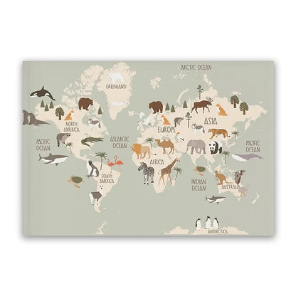 Rynx | World map canvas poster